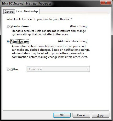 how to make a user account an administrator account in windows 7