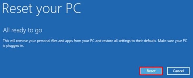  reset your pc ready