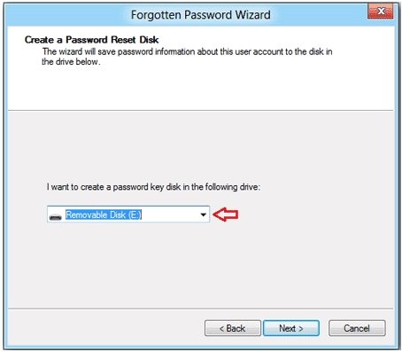 create hp password reset disk windows 8