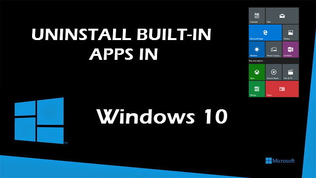 remove built-in apps in windows 10