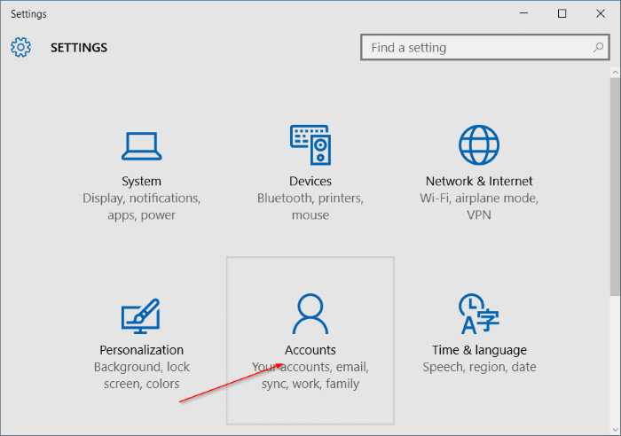 settings in Windows 10