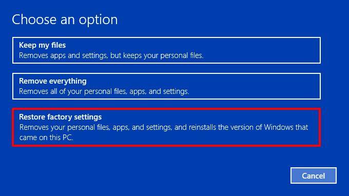 Windows 10 restore-factory-settings