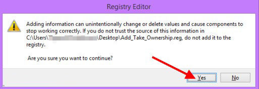 add the take ownership option to context menu in windows 8.1