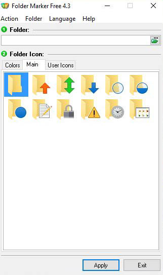 folder icon main option