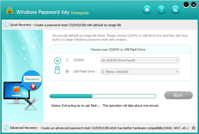 create a hp password reset usb drive