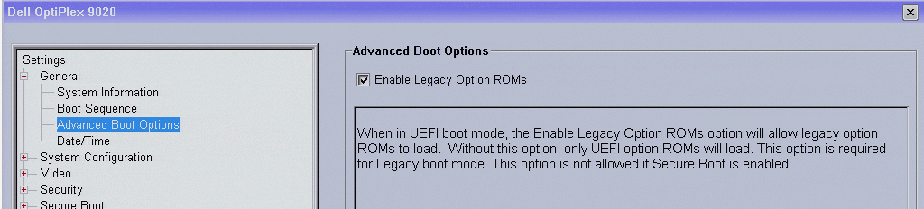 advanced boot options