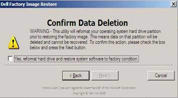 confirm data deletion