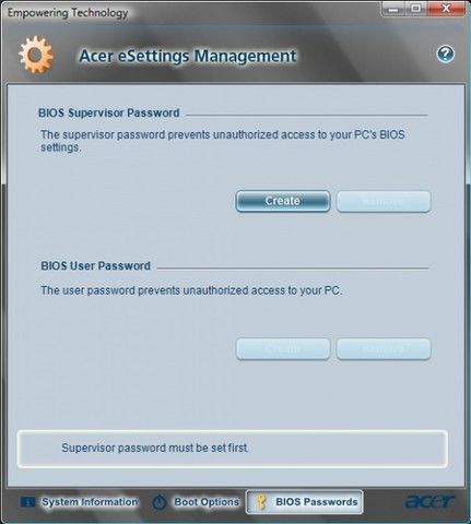 acer aspire windows 8 password recovery