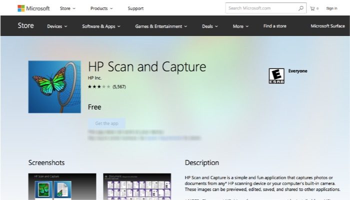 hp scan and capture download windows 10