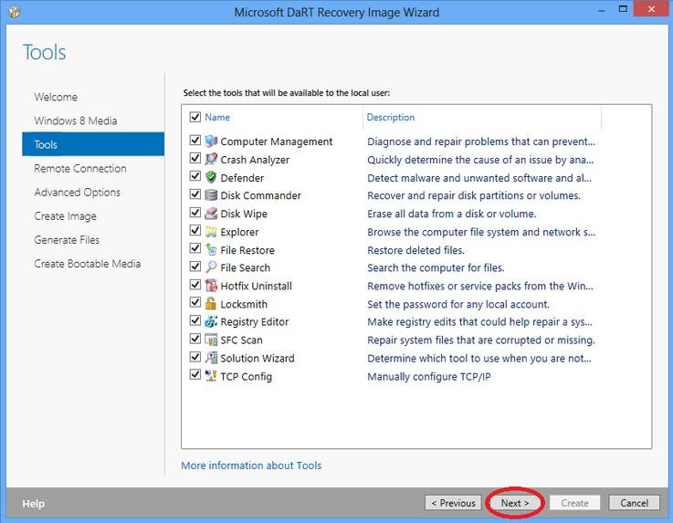 create a bootable diagnostics and recovery toolset win 8.1