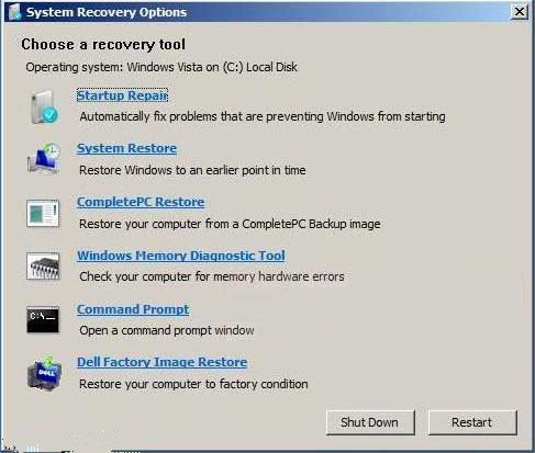 factory reset a dell laptop without password