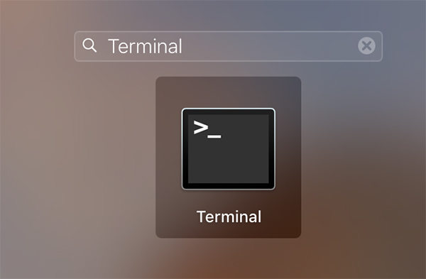 open terminal