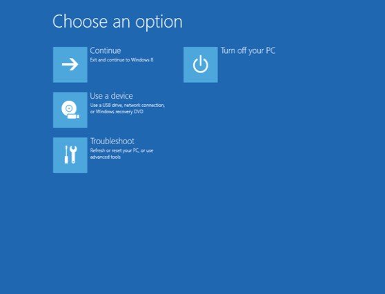 choose troubleshoot