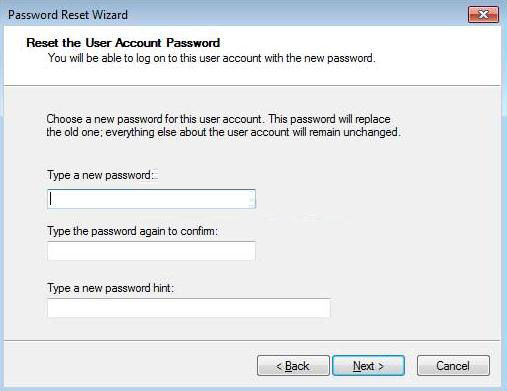 create a new password