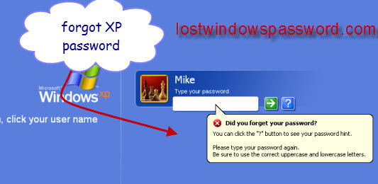 forgot xp password