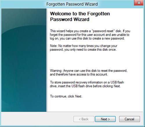 password reset disk windows 8.1