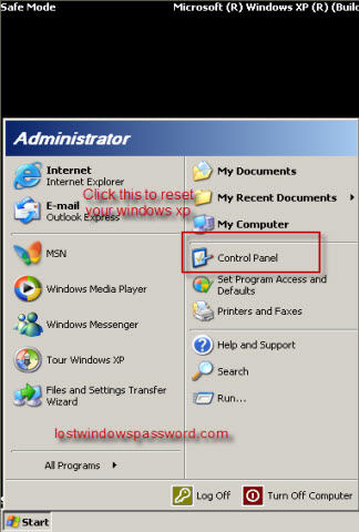 forgotten password to windows xp