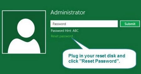 how to use password reset disk windows 8 free