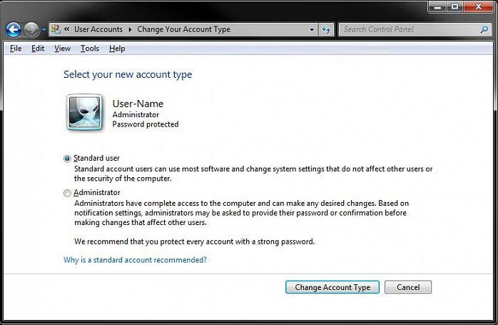 change administrator account name windows 7