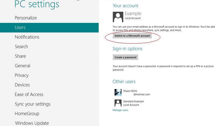 windows 8 switch to admin account