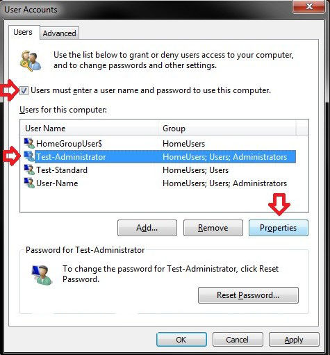 how to change a windows 7 user account type