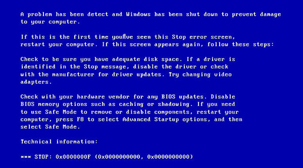 Windows error message Technical Information on blue screen Sticker by sopfanna