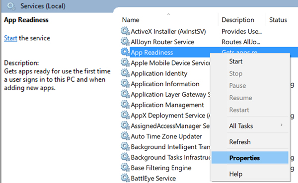 app readiness properties