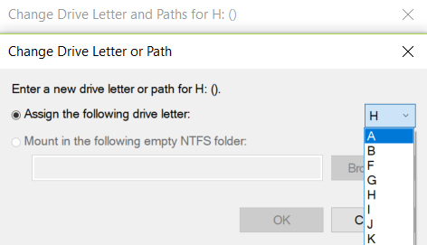 assign drive letter