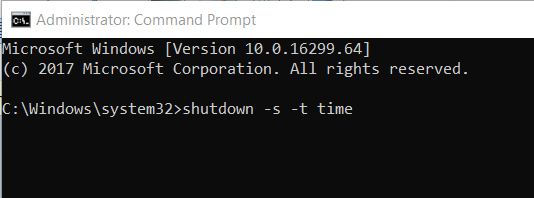 create a shutdown timer windows 10