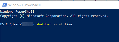 auto shutdown powershell