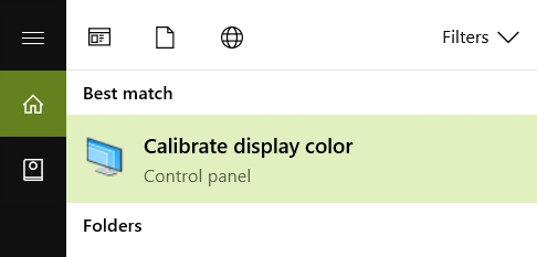 windows display calibrate color calibration start open forth keyboard bring key press
