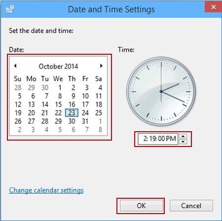 change date and time