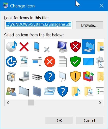 change Windows desktop icons