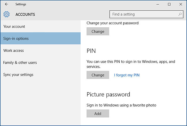 change reset pin window 10