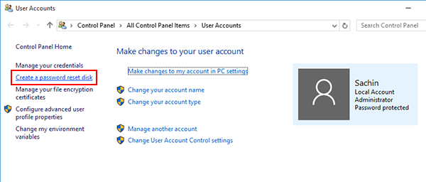 control panel user accounts