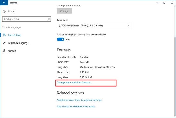 date time settings app