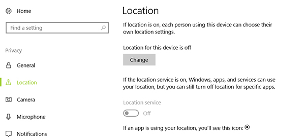 disable location