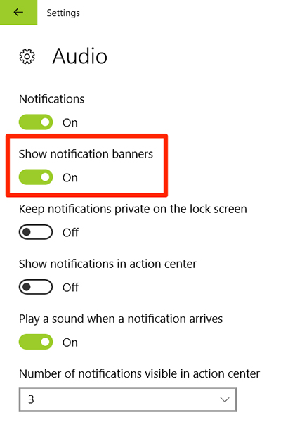 disable notification banners