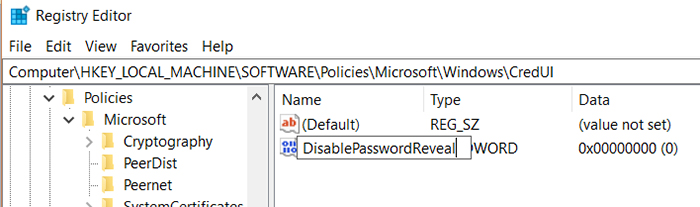 disable password reveal key