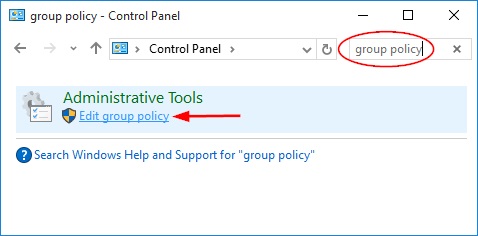 edit group policy link