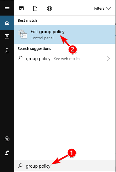 edit group policy windows 10