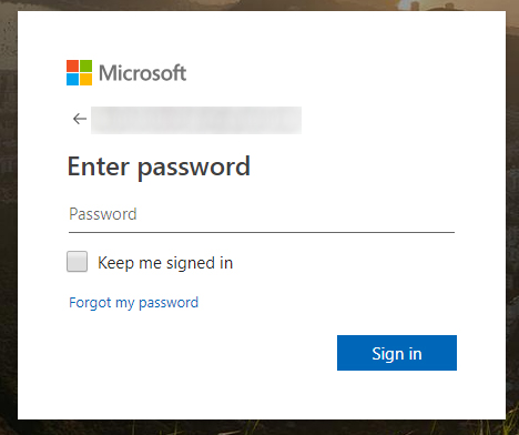 enter password