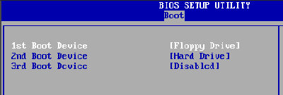 first boot device