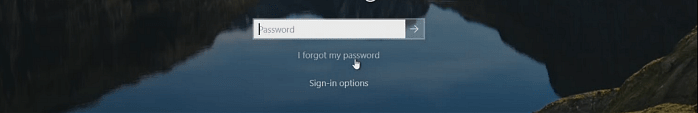 forgot password