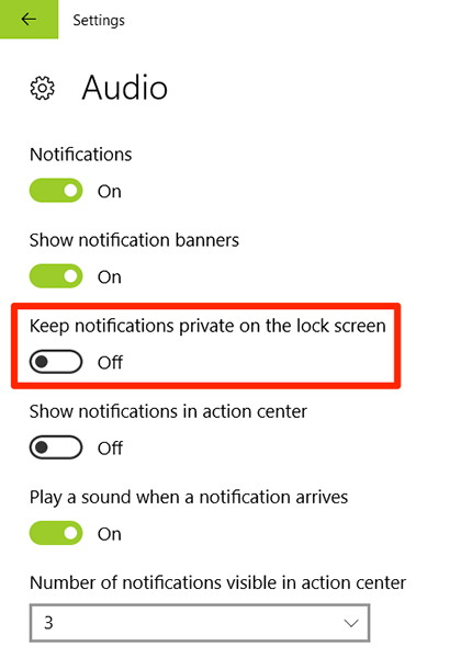 keep private notifications