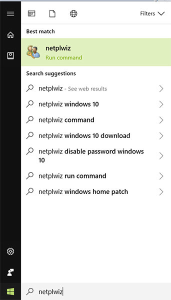 launch netplwiz