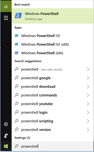 launch powershell