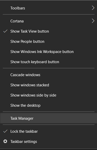 launch task manager