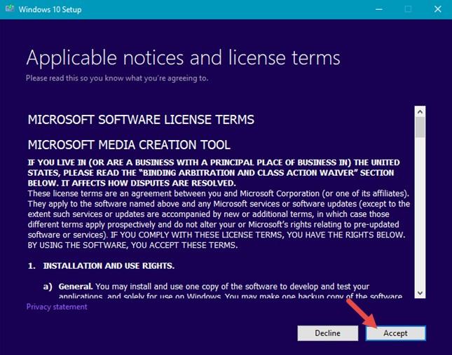 Microsoft software license terms