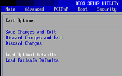 load optimal defaults